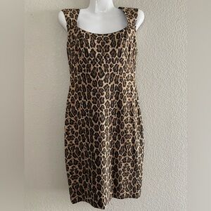 Vintage YNK Caché Leopard Print Mini Dress